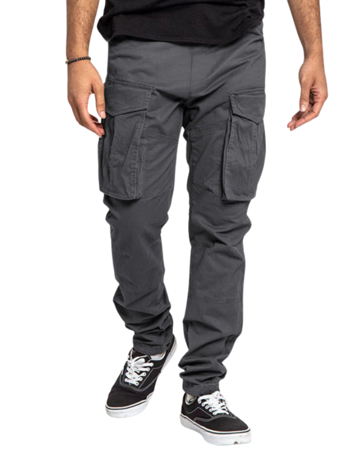 SHOPIQAT Men's Solid Colour Multi-Pocket Casual Cargo Pants - Premium from shopiqat - Just $10.500! Shop now at shopiqat